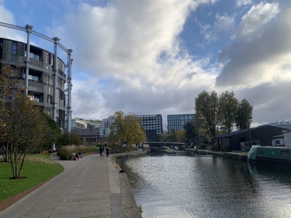 Gasholder with Canal view - Autumn