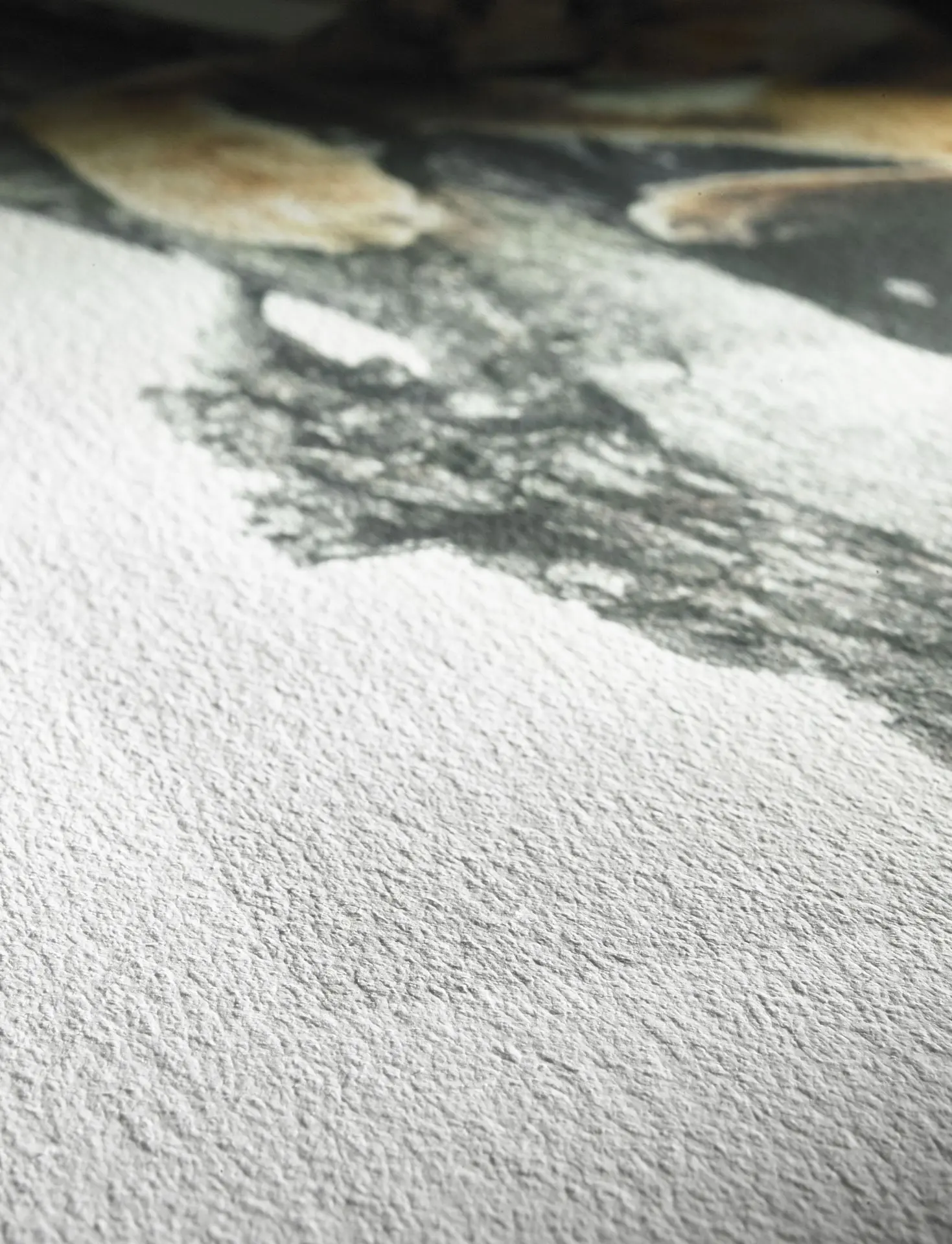 Macro close-up of the cotton rag paper fibre and texture