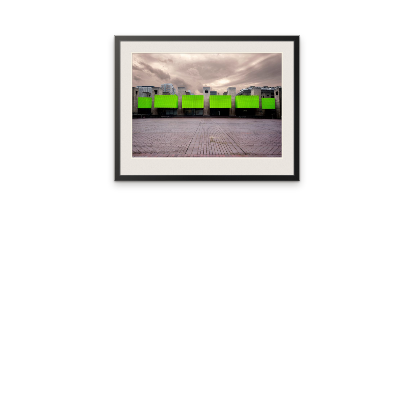 Block Fluo — archival pigment print by Ralph Vitolo, shown unframed