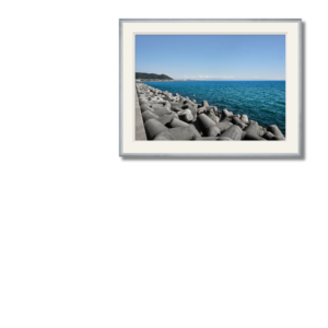 Cliff Blue — archival pigment print by Ralph Vitolo, shown unframed